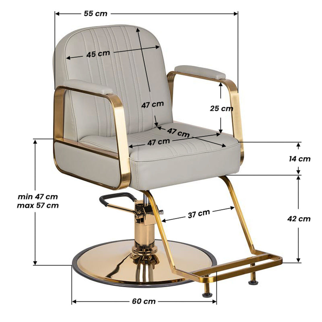 Kappersstoel Gabbiano Acri Goud-Beige - afbeelding 7