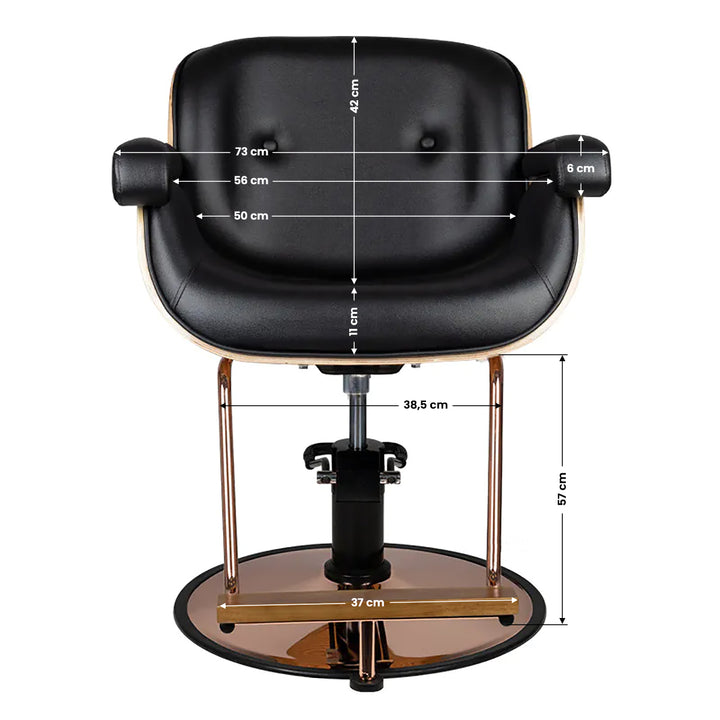 Kappersstoel Gabbiano Venice Zwart - afbeelding 5