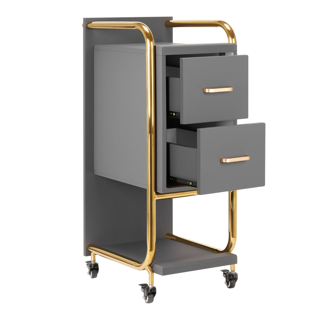 Werkwagen Kapper Gabbiano Solo Grijs-Goud - afbeelding 2
