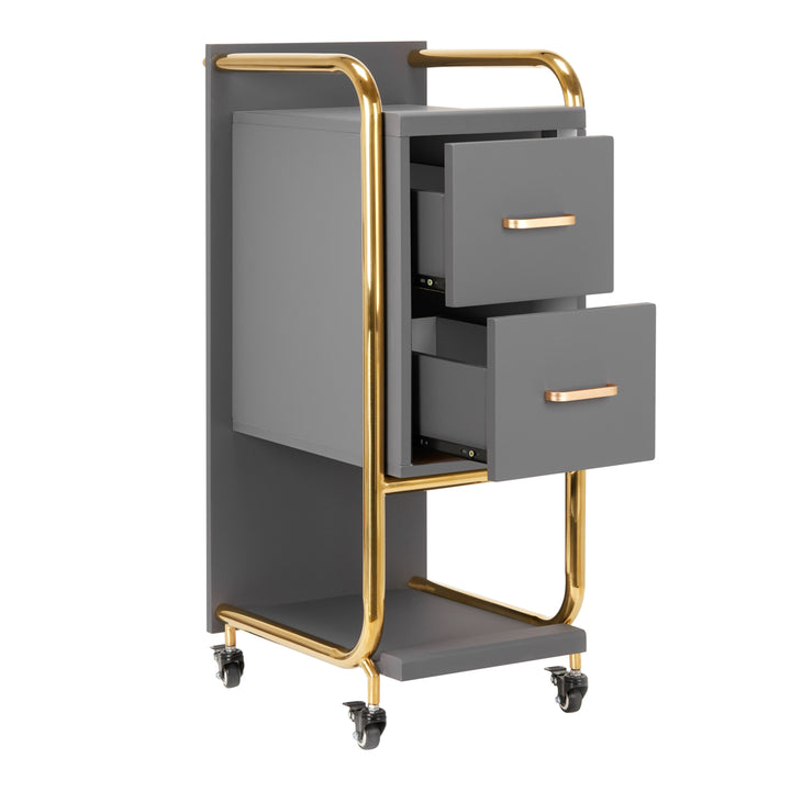 Werkwagen Kapper Gabbiano Solo Grijs-Goud - afbeelding 2
