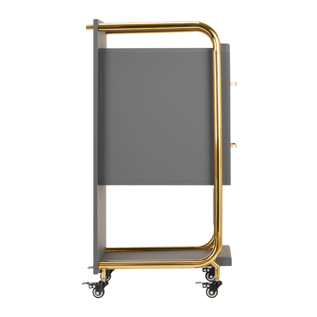 Werkwagen Kapper Gabbiano Solo Grijs-Goud - afbeelding 4