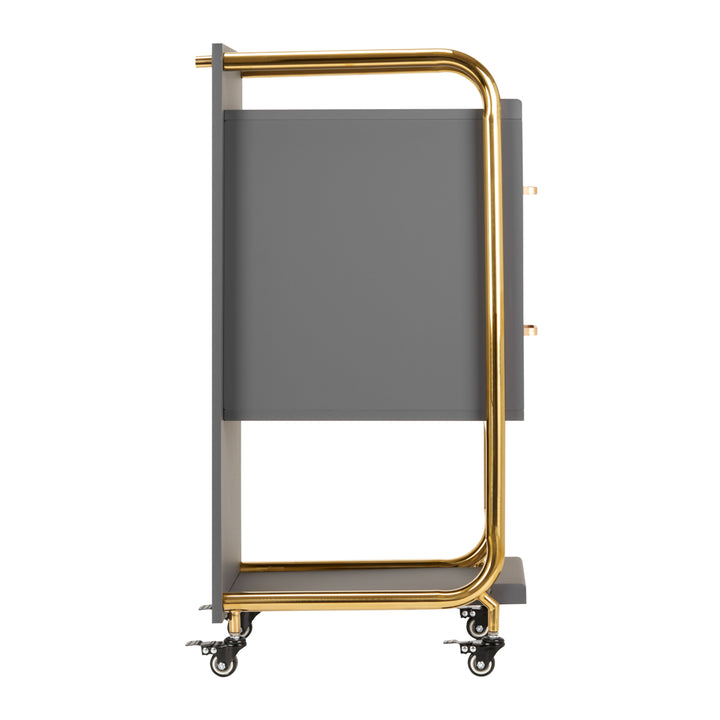 Werkwagen Kapper Gabbiano Solo Grijs-Goud - afbeelding 4