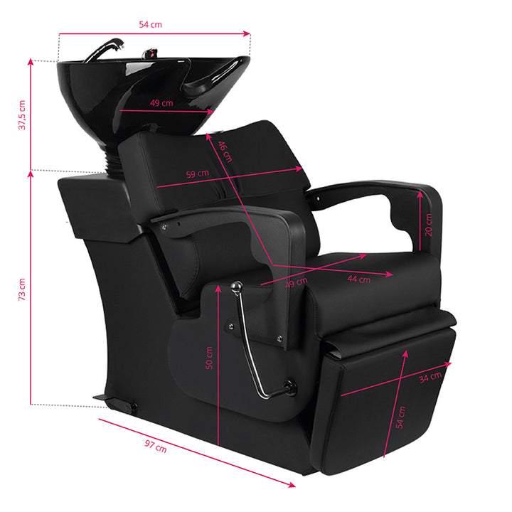 Wasunit Gabbiano C37 Zwart - afbeelding 6