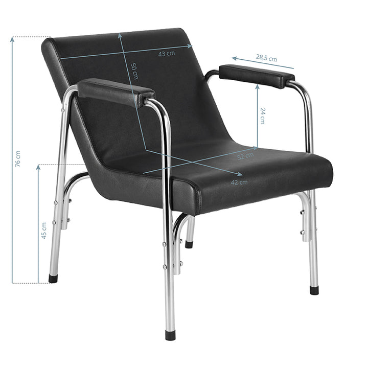 Wasunit Gabbiano Stoel Zwart - afbeelding 7