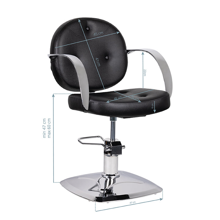 Kappersstoel Gabbiano Asti Zwart - afbeelding 7