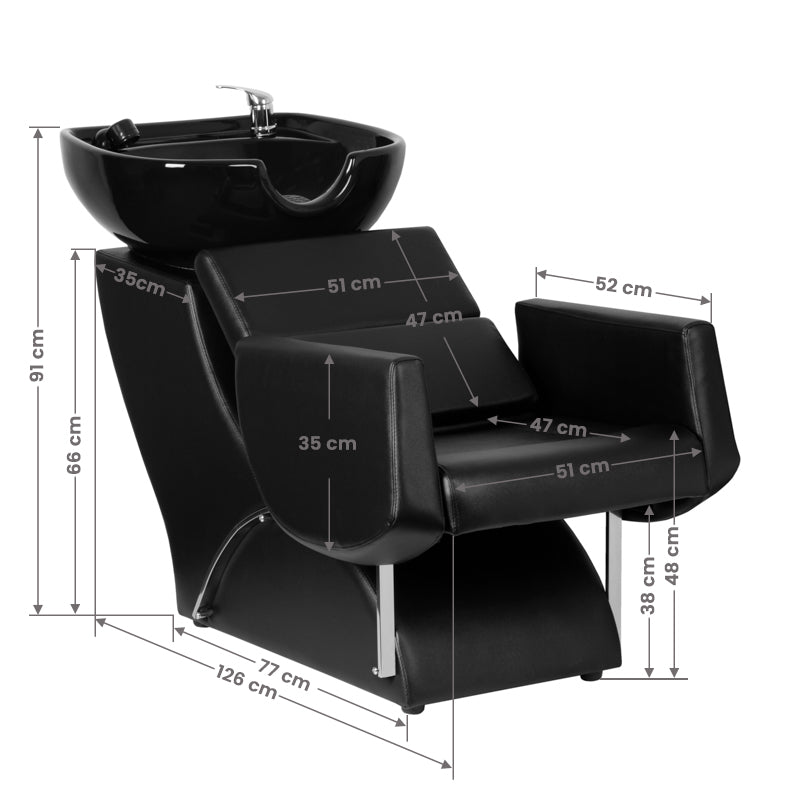Wasunit Gabbiano Santiago Zwart - afbeelding 8