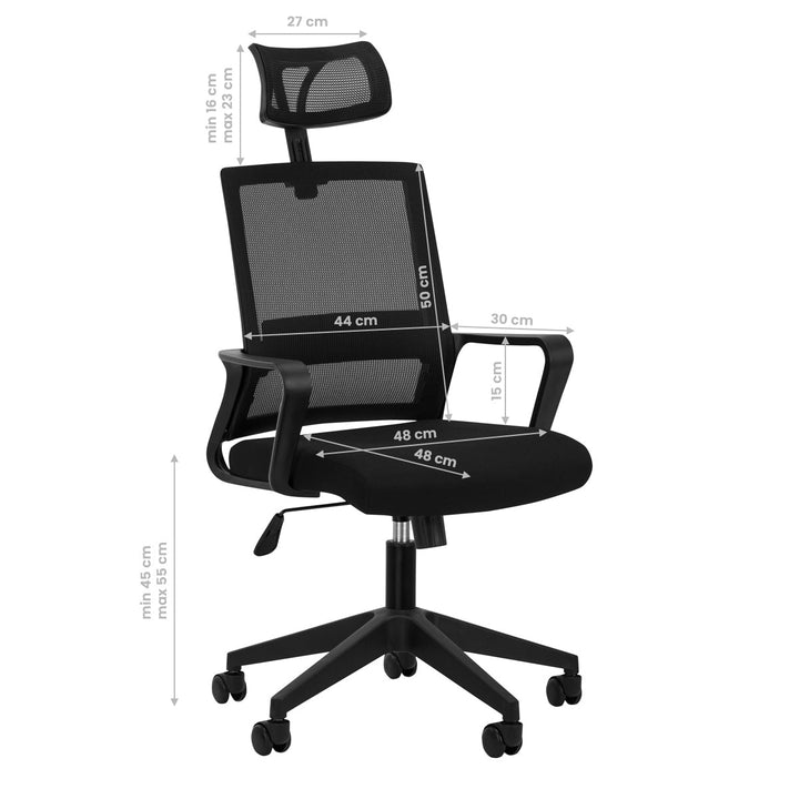 Bureaustoel Ergonomisch QS-05 Zwart - afbeelding 8