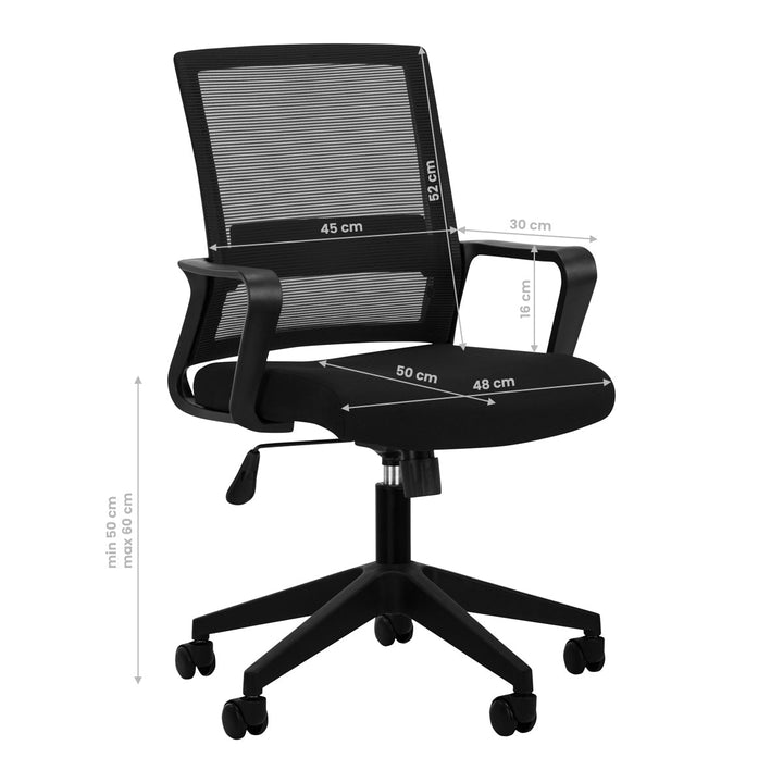 Bureaustoel Ergonomisch QS-11 Zwart - afbeelding 7