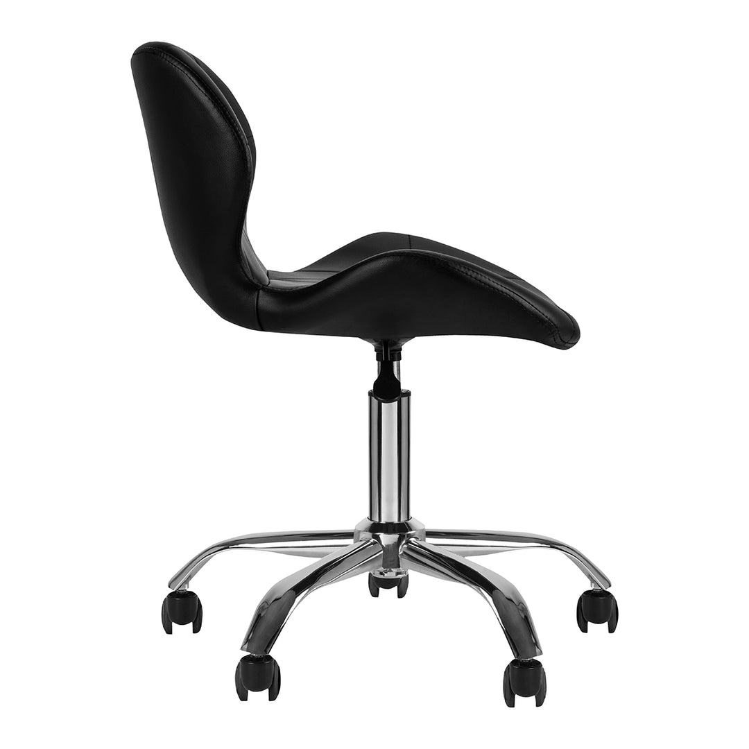 Salonstoel met Wielen Verstelbaar 4Rico QS-06 Zwart - afbeelding 2