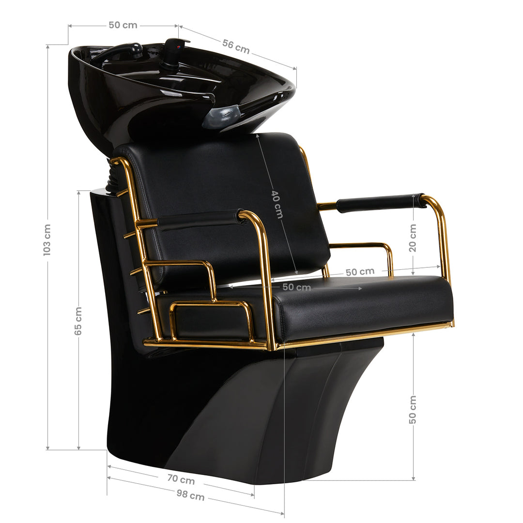 Wasunit Gabbiano Prato Zwart-Goud - afbeelding 11