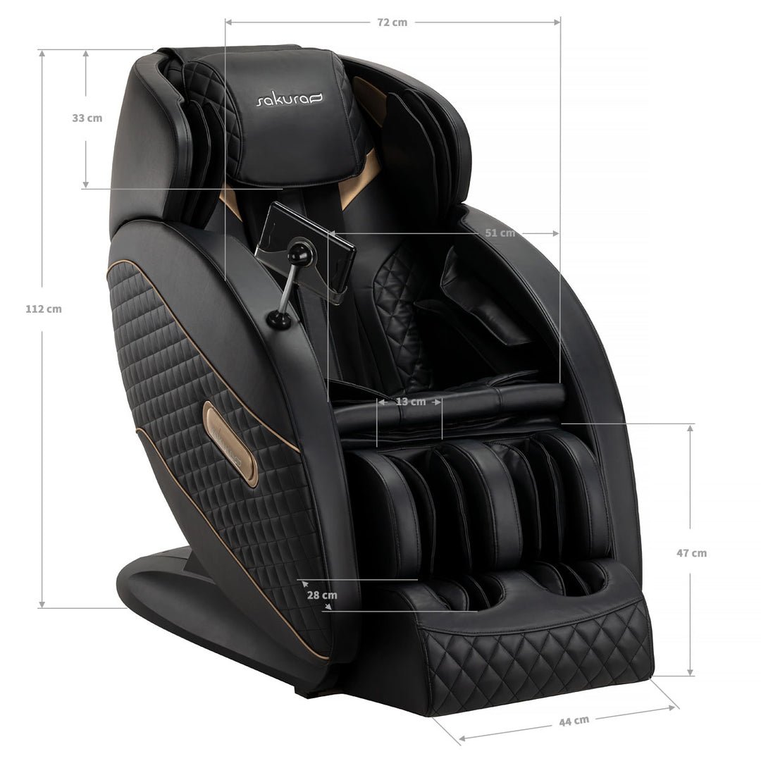 Massagestoel Elektrisch Sakura Standard 801 Zwart - afbeelding 18