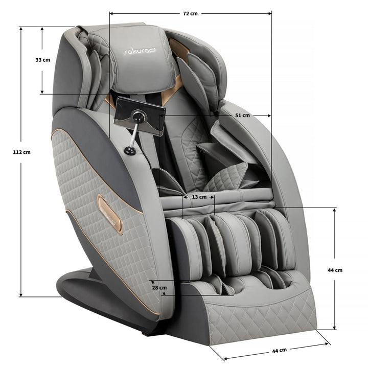 Massagestoel Elektrisch Sakura Standard 801 Grijs - afbeelding 17