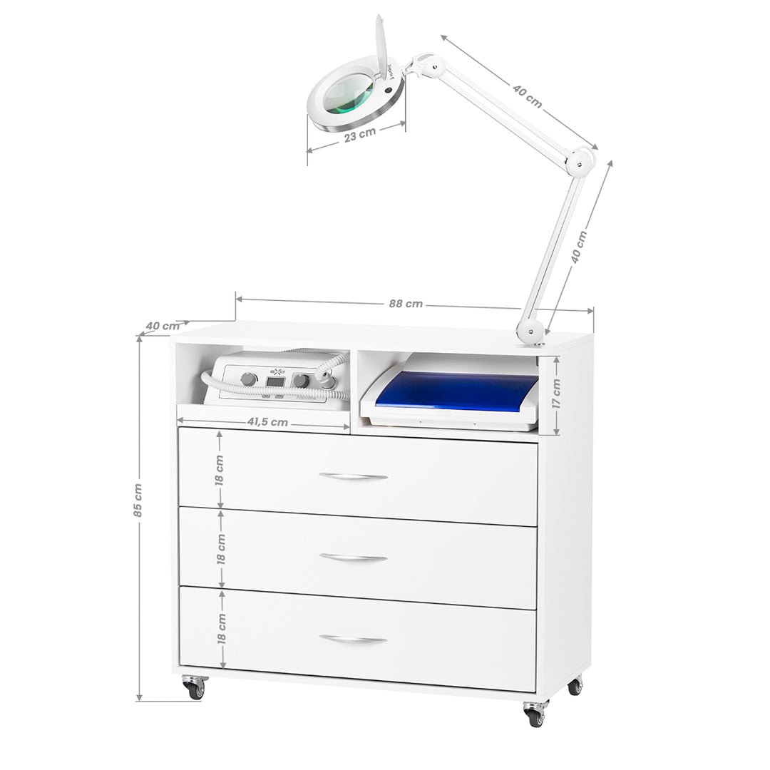 Professionele Pedicure Set Y-200 met Roltafel, Pedicuremotor, Loeplamp en UV-C Apparaat - afbeelding 12