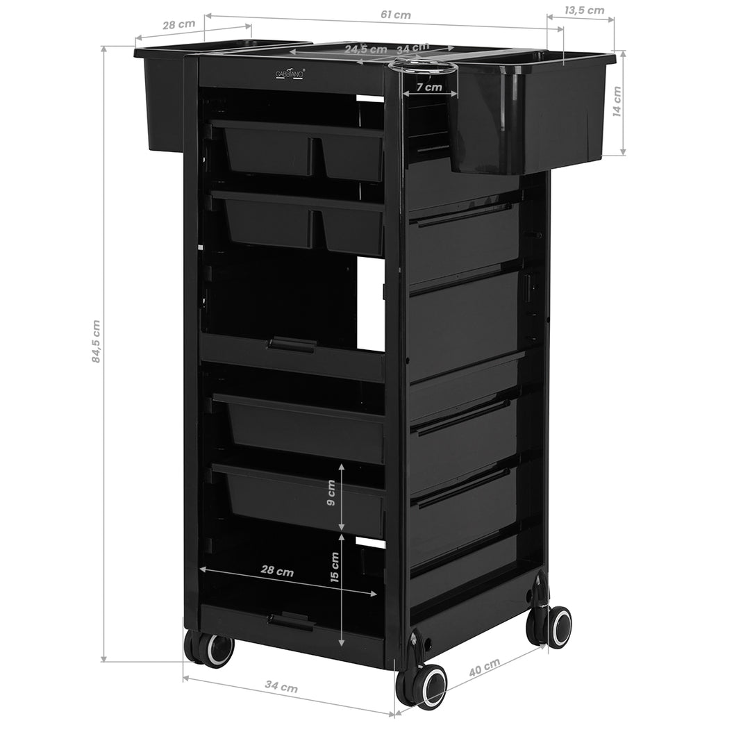 Werkwagen Kapper Gabbiano 68B Zwart - afbeelding 13
