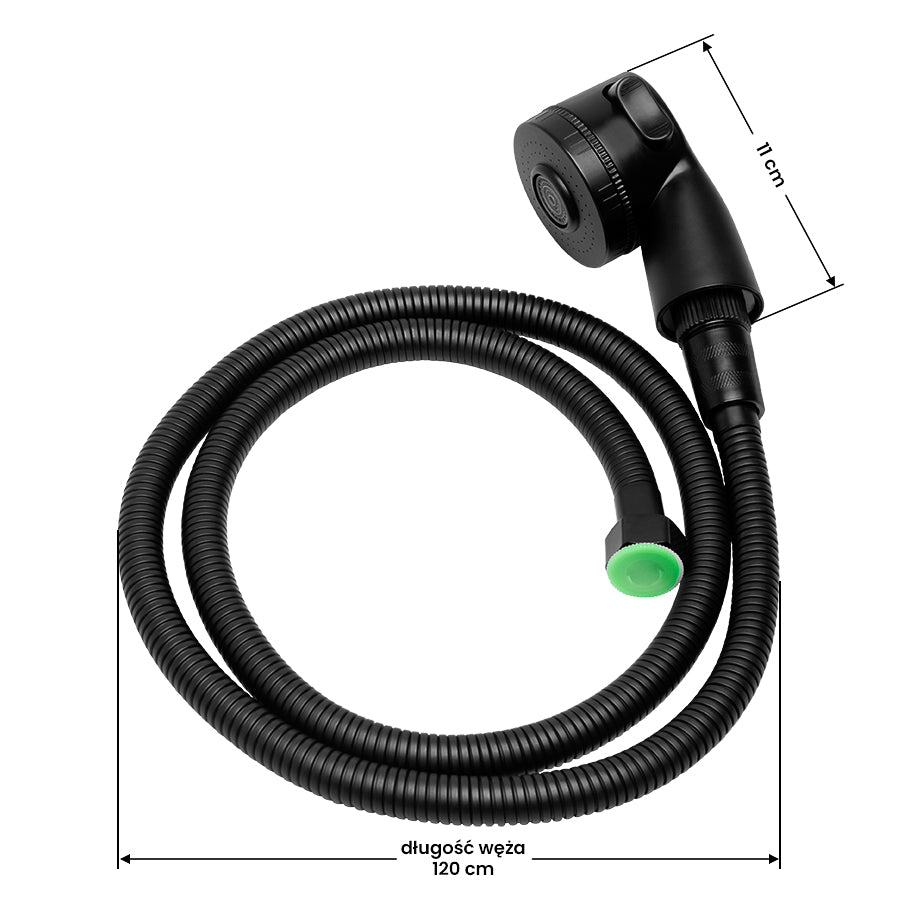 Handdouche voor Wasunit Gabbiano Zwart S05 - afbeelding 3