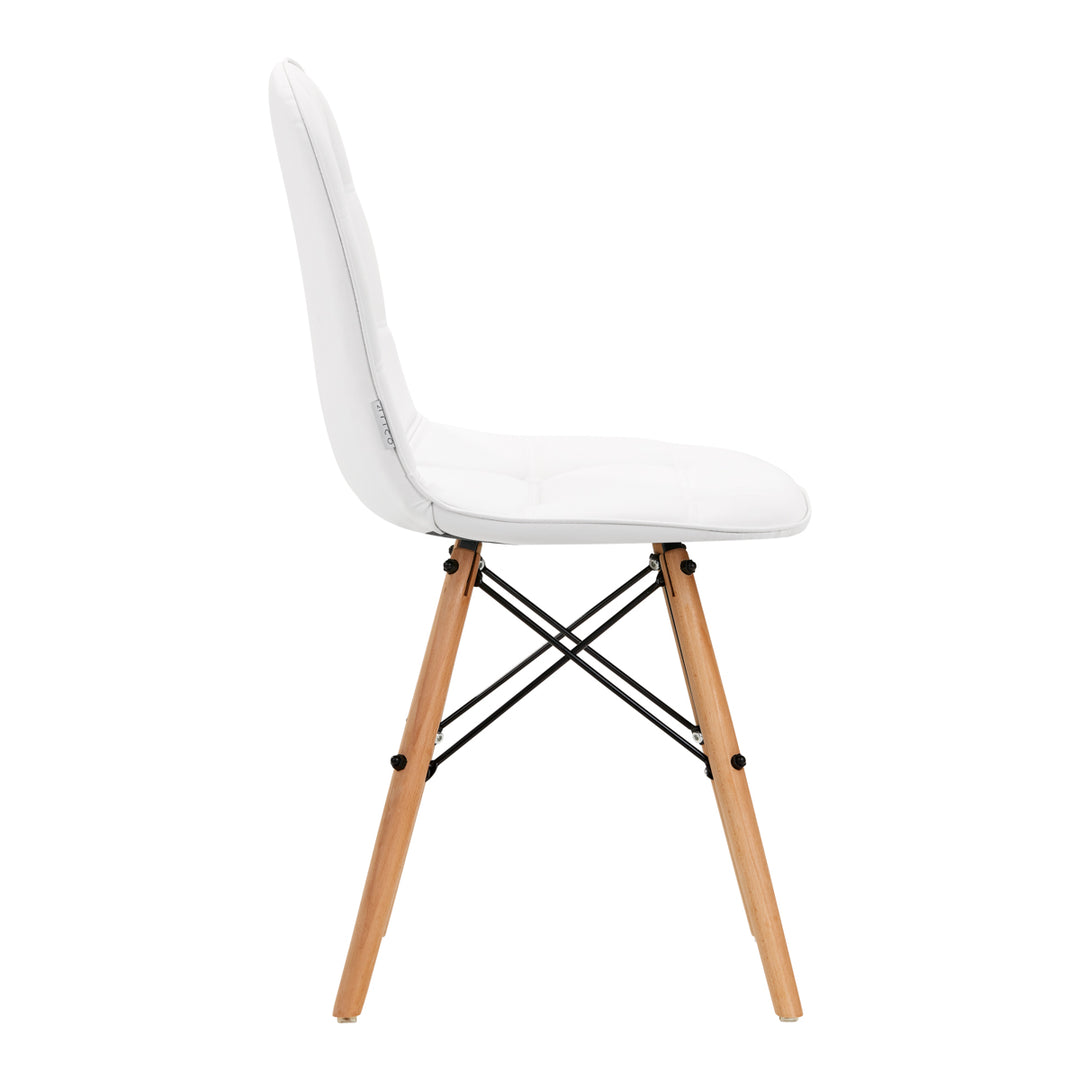 Salonstoel Hout 4Rico QS-185 Wit - afbeelding 2