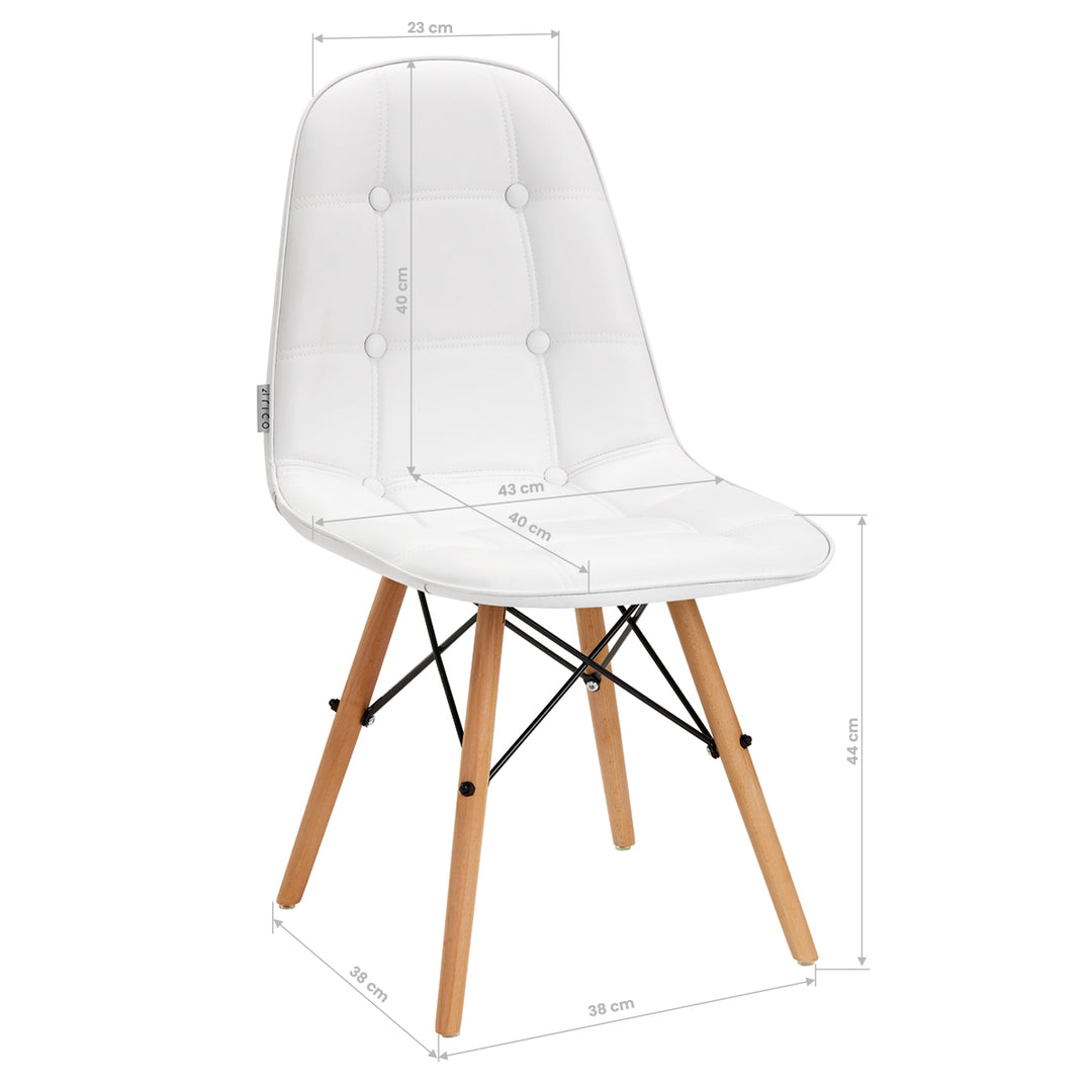Salonstoel Hout 4Rico QS-185 Wit - afbeelding 8