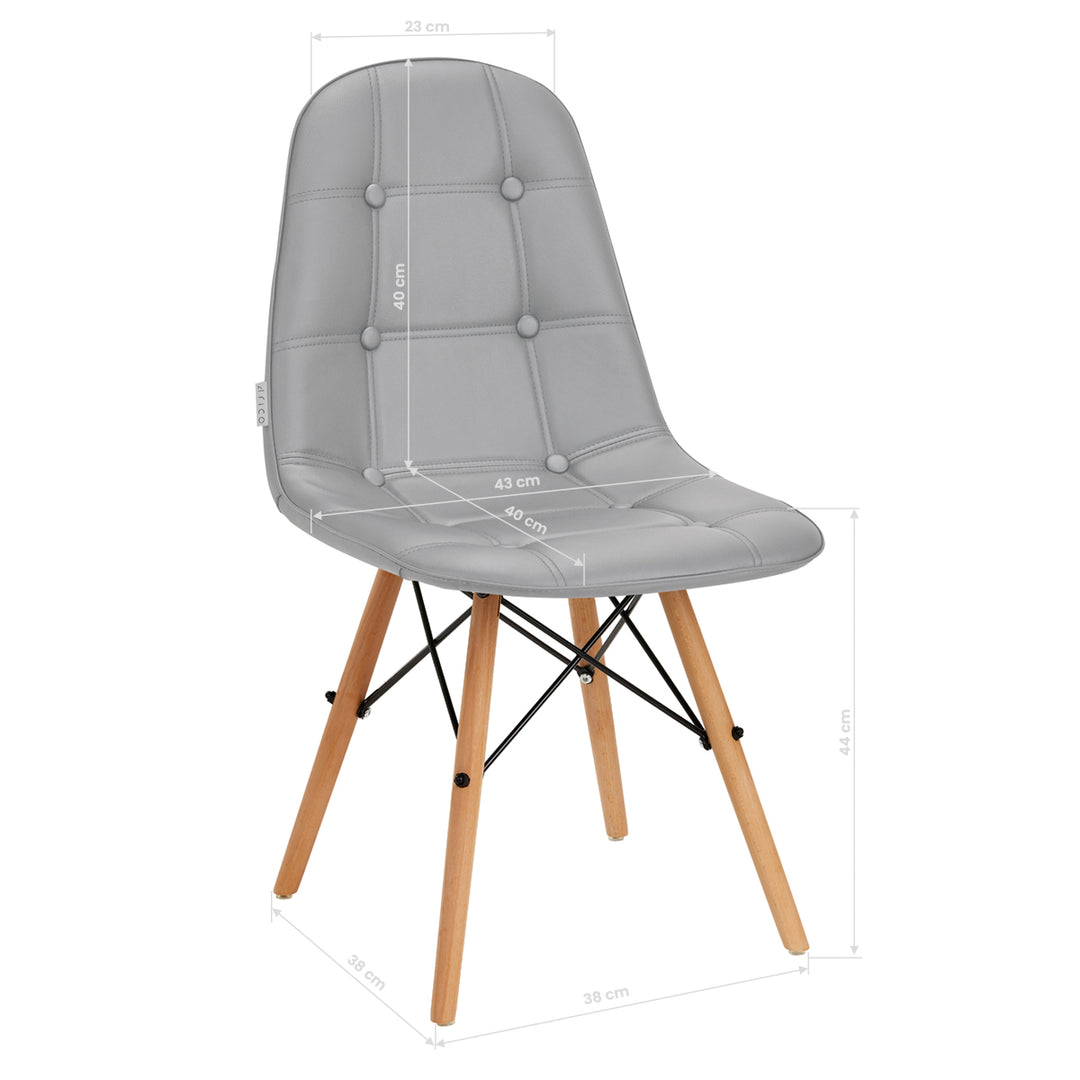 Salonstoel Hout 4Rico QS-185 Grijs - afbeelding 8