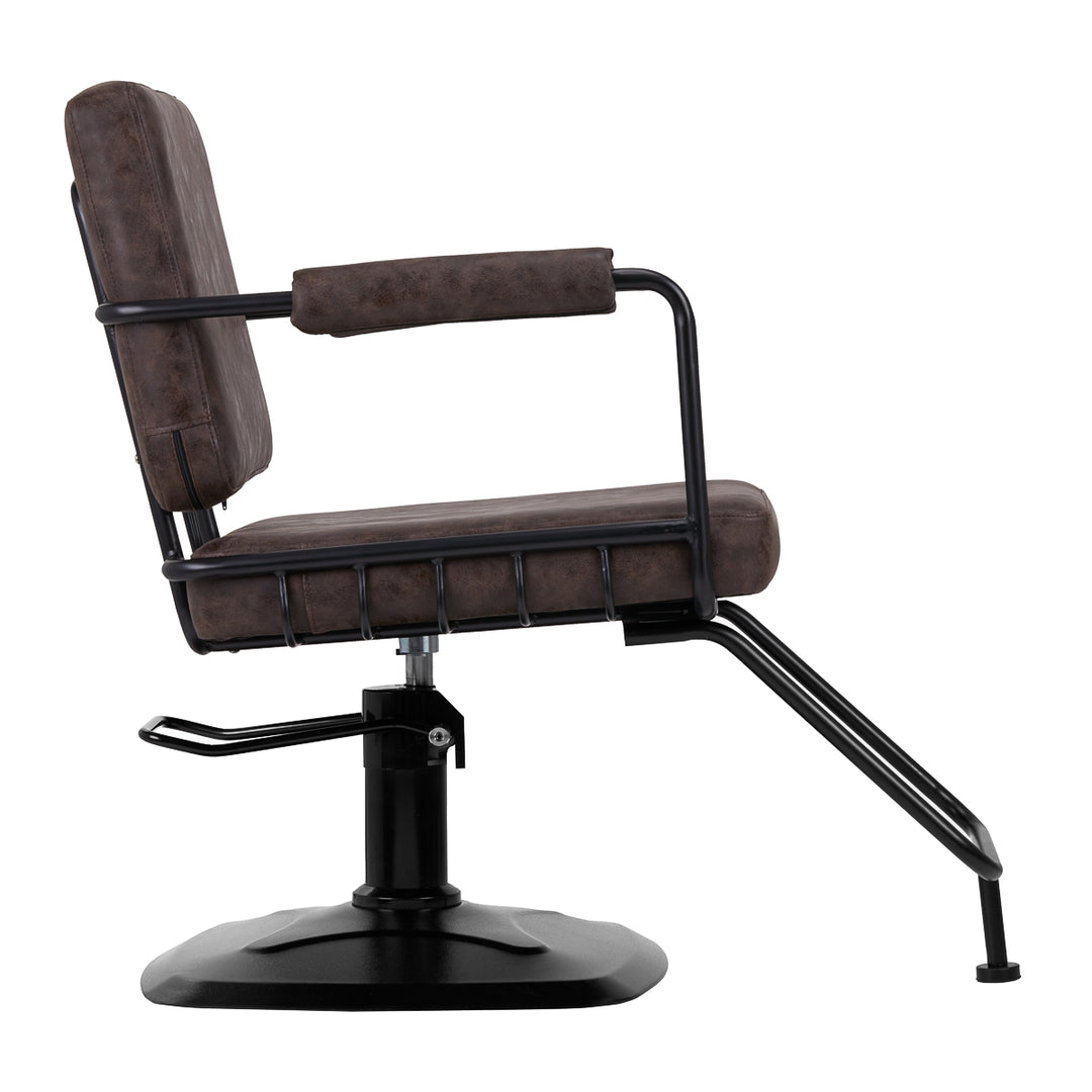 Kappersstoel Gabbiano Katania Loft Oud Leder Donker Brons - afbeelding 2