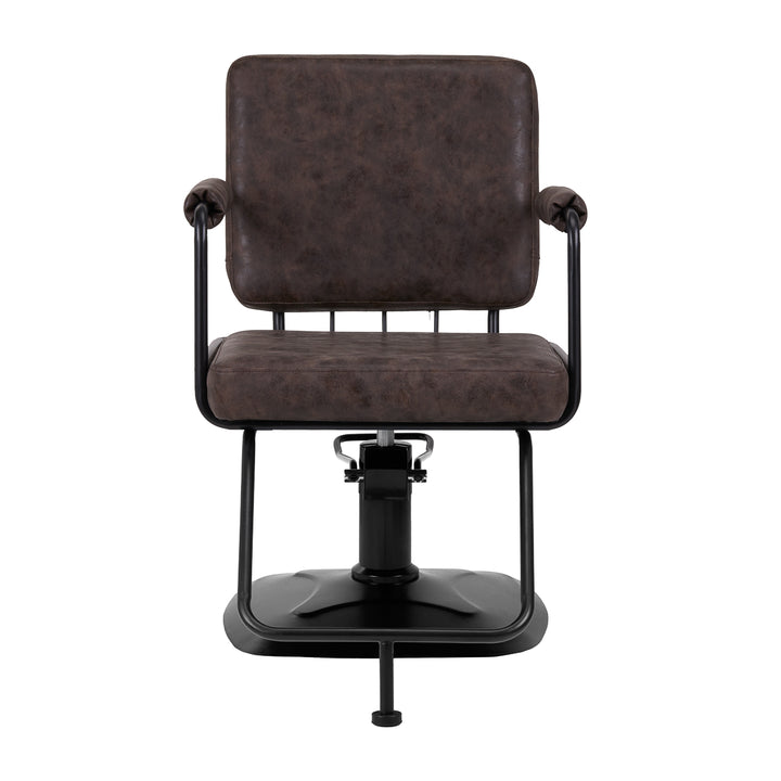 Kappersstoel Gabbiano Katania Loft Oud Leder Donker Brons - afbeelding 3