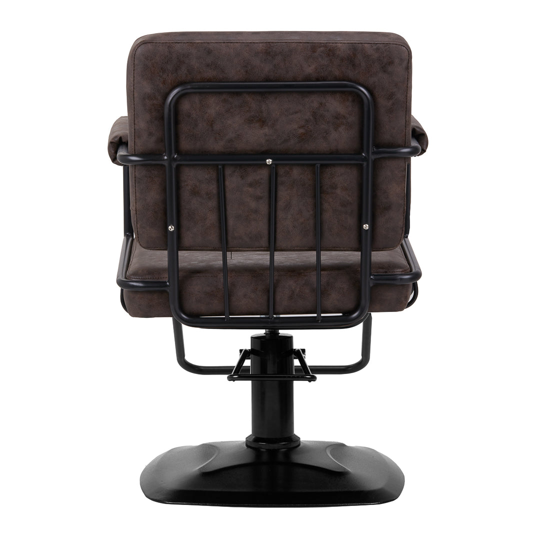 Kappersstoel Gabbiano Katania Loft Oud Leder Donker Brons - afbeelding 4
