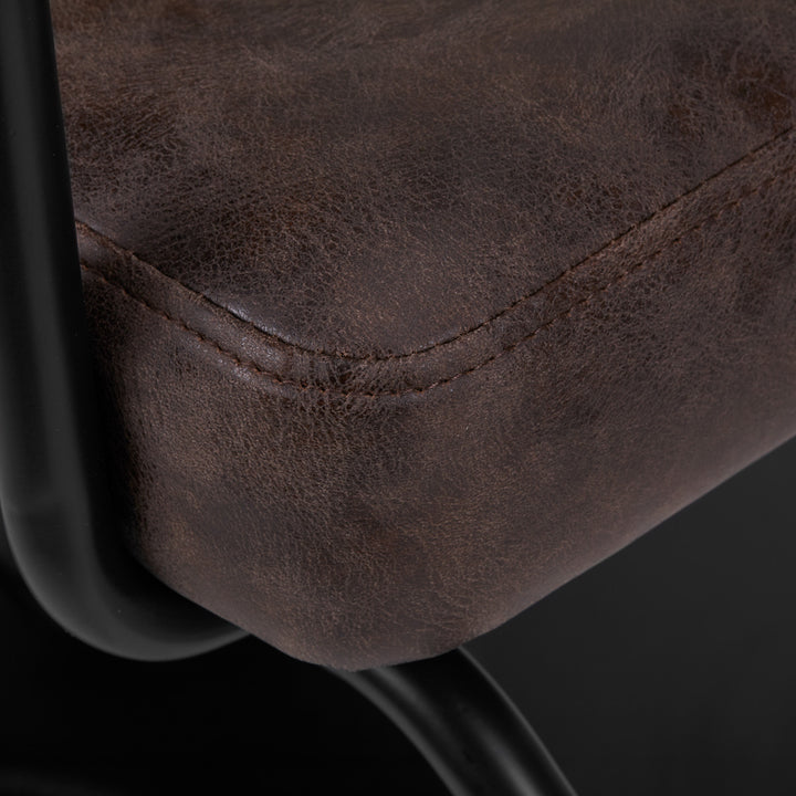Kappersstoel Gabbiano Katania Loft Oud Leder Donker Brons - afbeelding 6
