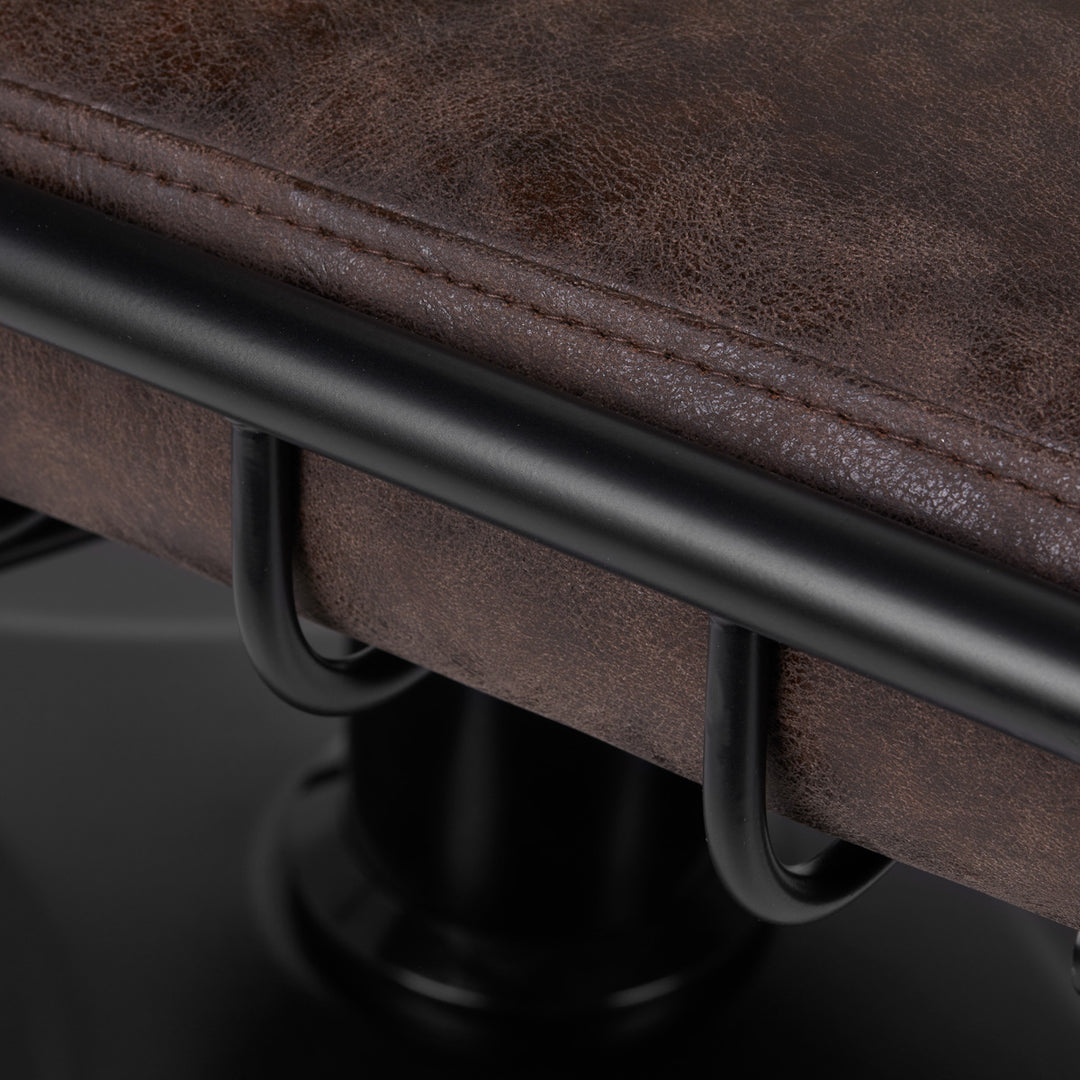 Kappersstoel Gabbiano Katania Loft Oud Leder Donker Brons - afbeelding 8