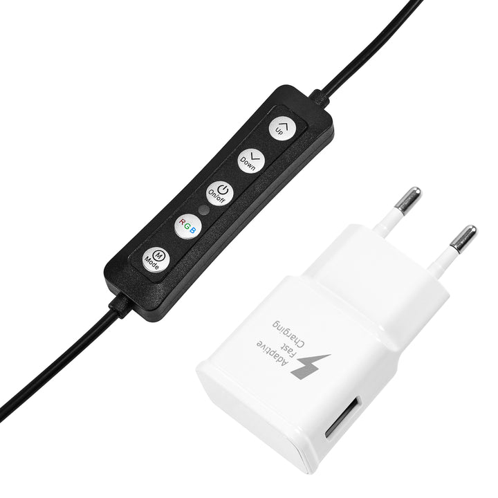 Ringlamp met Statief Glow 10" 10W Zwart RGB - afbeelding 10
