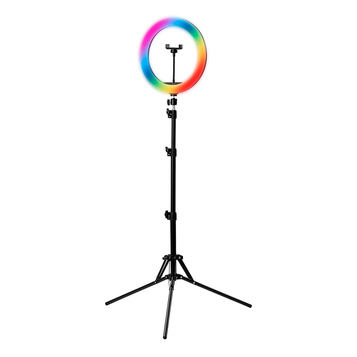 Ringlamp met Statief Glow 13" 10W Zwart RGB - afbeelding 2