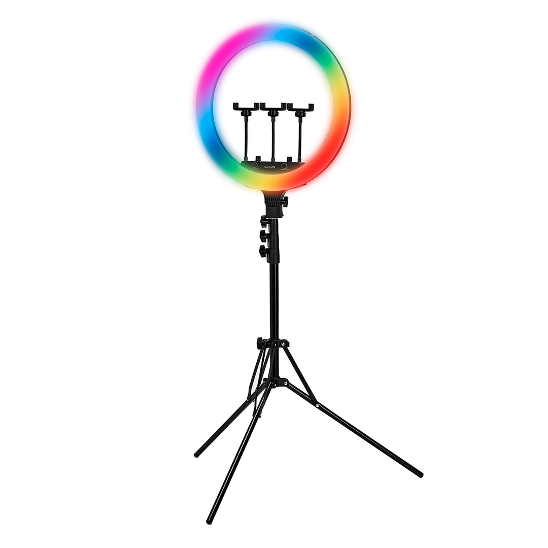 Ringlamp met Statief Glow 18" 45W Zwart RGB - afbeelding 2