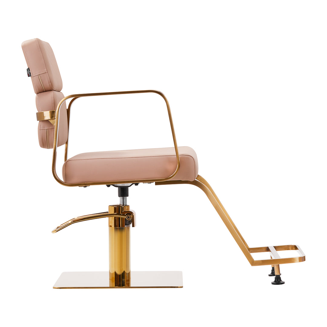 Kappersstoel Gabbiano Porto Goud-Beige - afbeelding 2