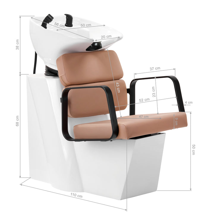 Wasunit Gabbiano Porto Zwart-Beige - afbeelding 12