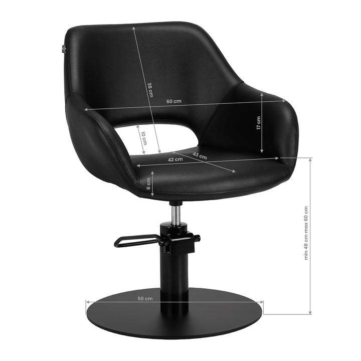 Kappersstoel Gabbiano Sevilla Zwart - afbeelding 8