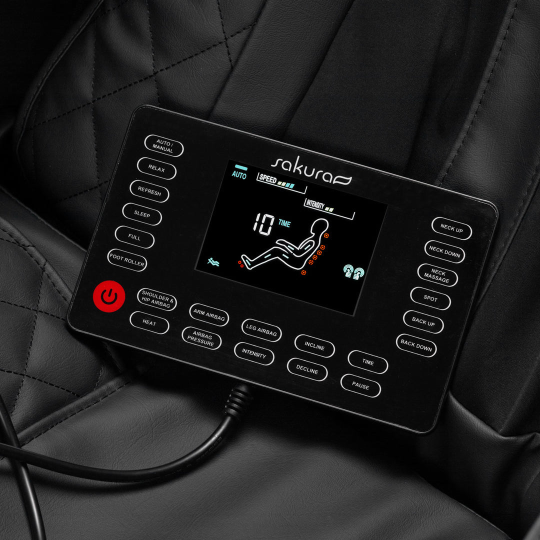 Massagestoel Elektrisch Sakura Standard 801 Zwart-Rood - afbeelding 9