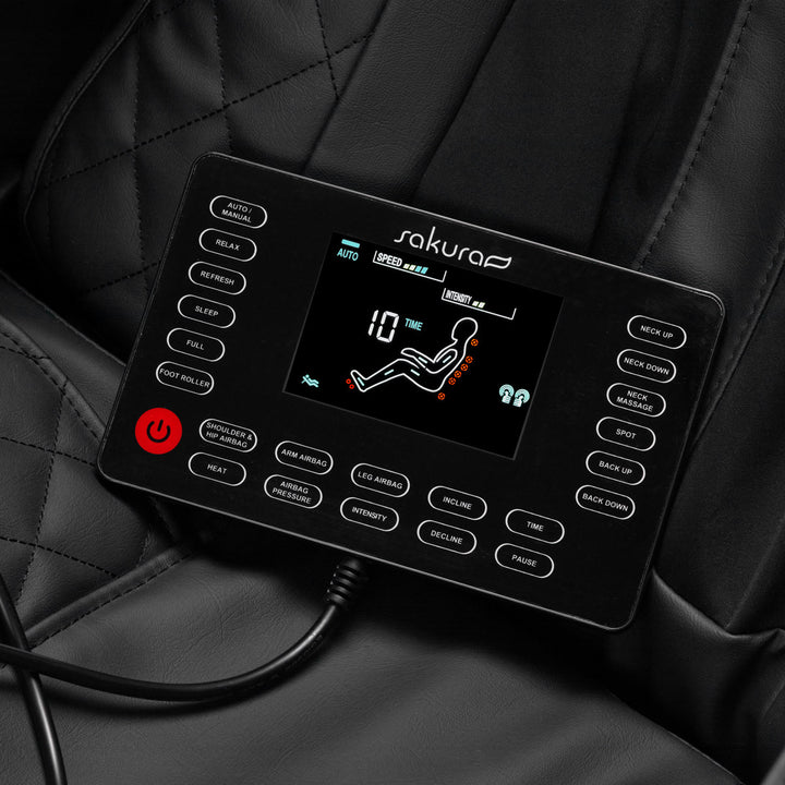 Massagestoel Elektrisch Sakura Standard 801 Zwart-Rood - afbeelding 9