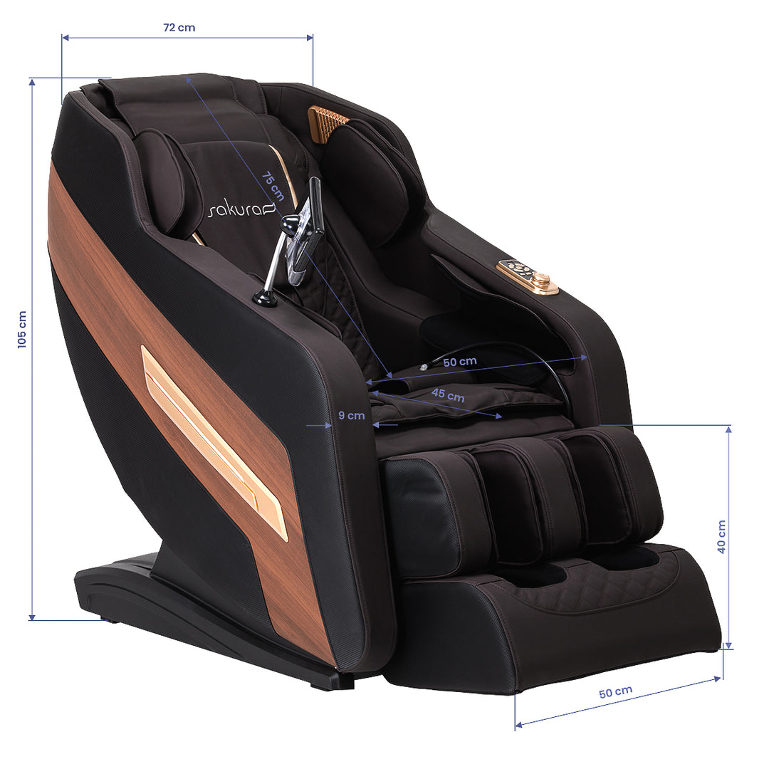 Massagestoel Elektrisch Sakura Classic 306A Bruin - afbeelding 17