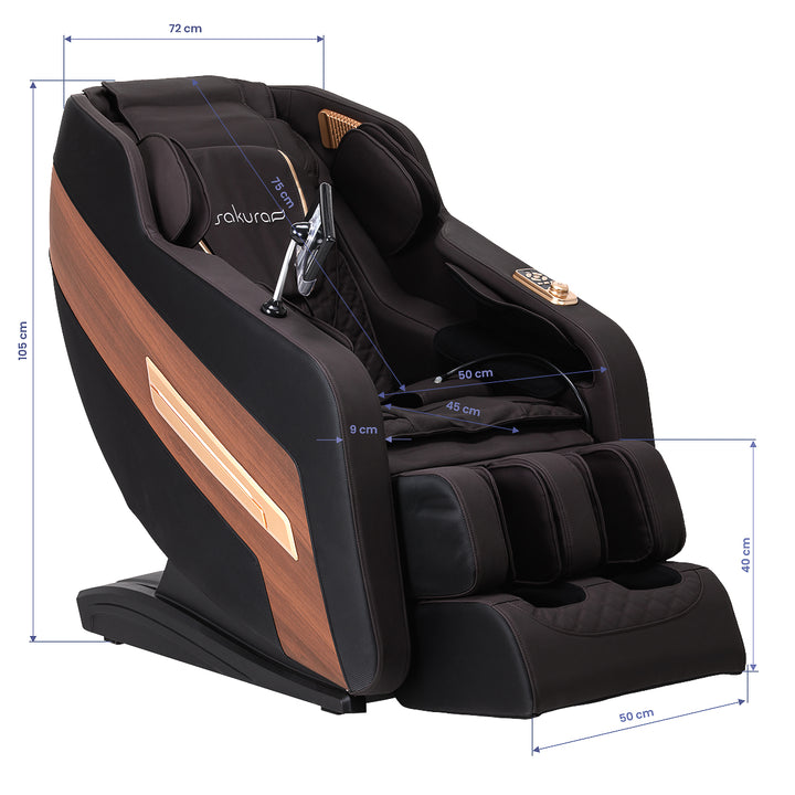 Massagestoel Elektrisch Sakura Classic 306A Bruin - afbeelding 17