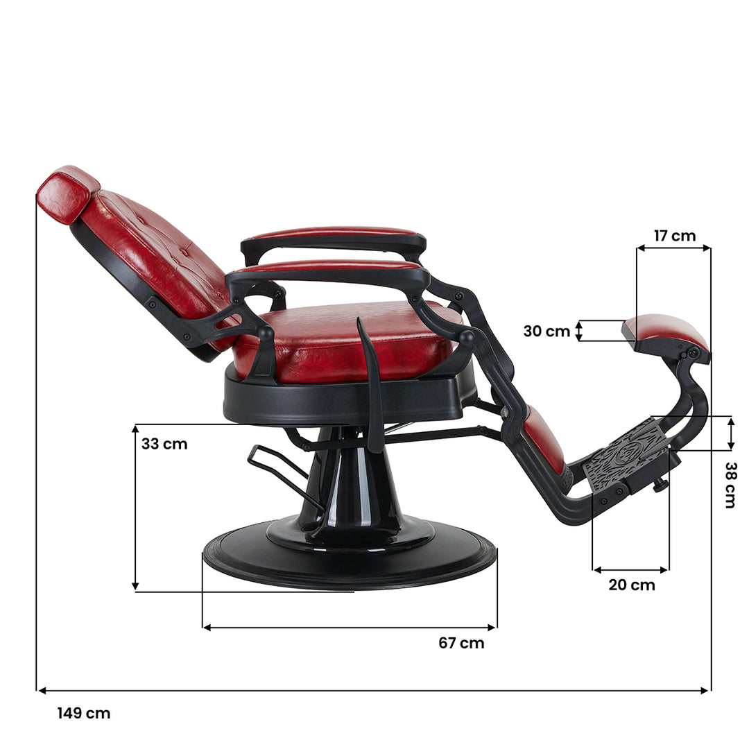 Barberstoel Gabbiano President Rood - afbeelding 20