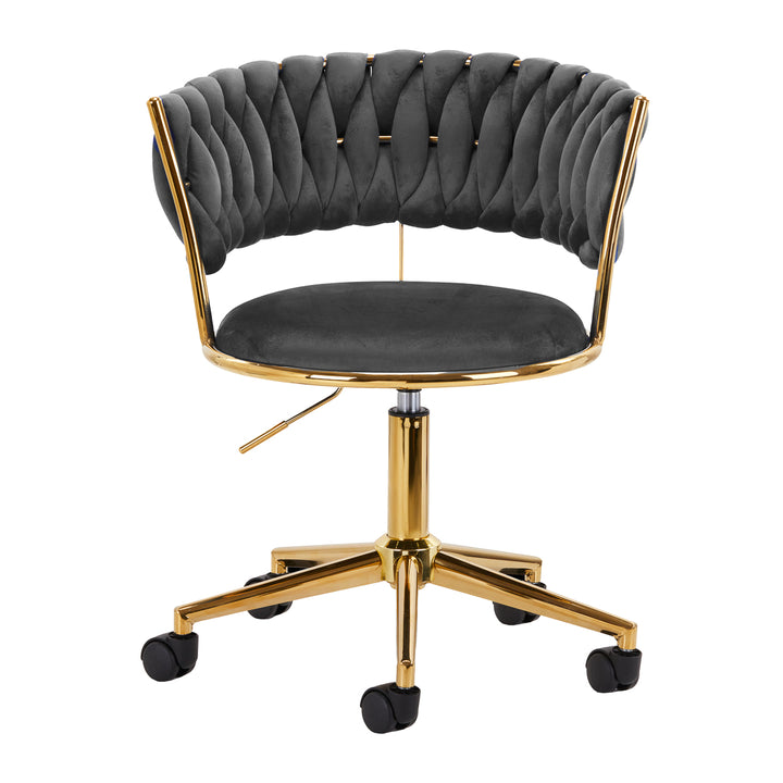 Salonstoel met Wielen Fluweel 4Rico QS-GW01G Grijs - afbeelding 2