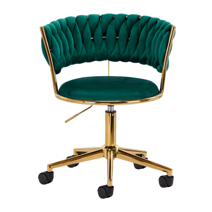 Salonstoel met Wielen Fluweel 4Rico QS-GW01G Groen - afbeelding 2