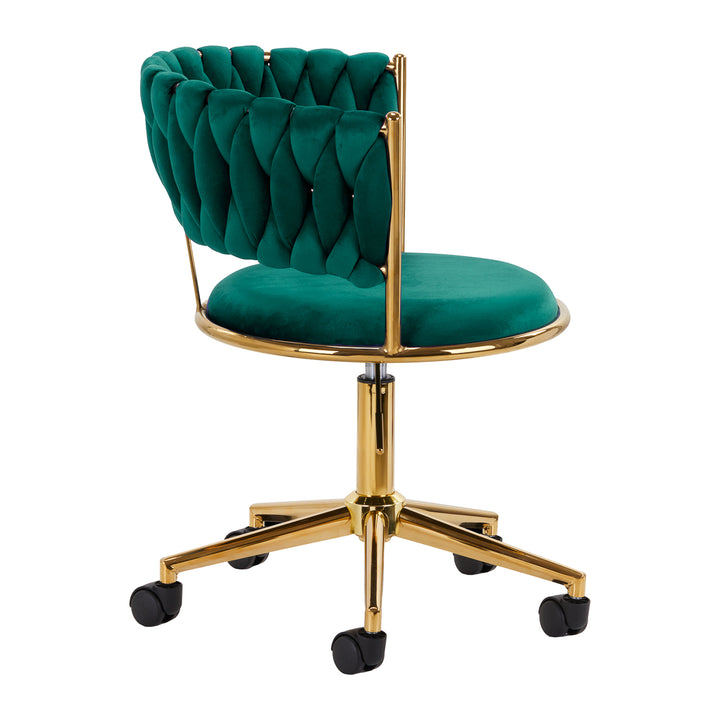 Salonstoel met Wielen Fluweel 4Rico QS-GW01G Groen - afbeelding 3