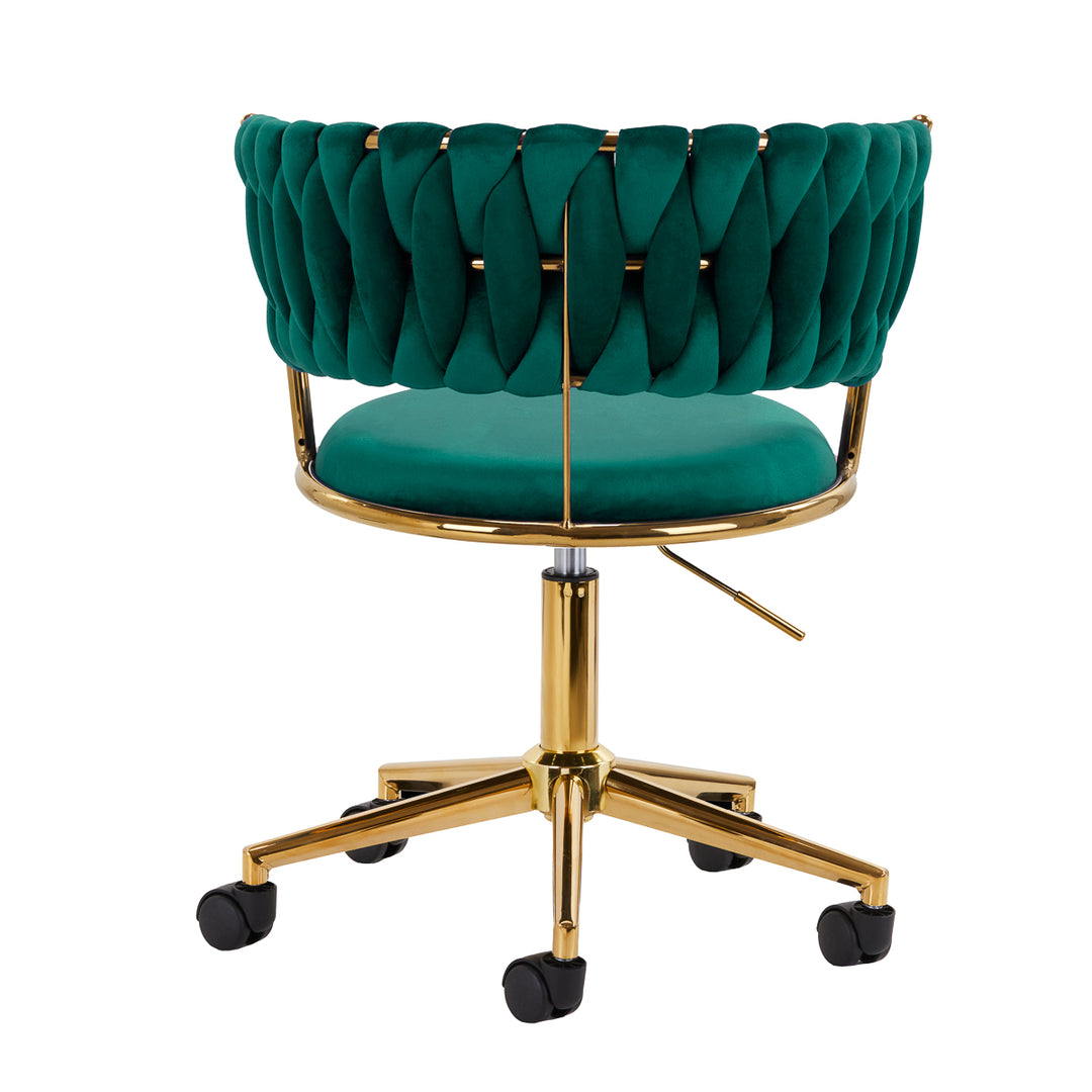Salonstoel met Wielen Fluweel 4Rico QS-GW01G Groen - afbeelding 4