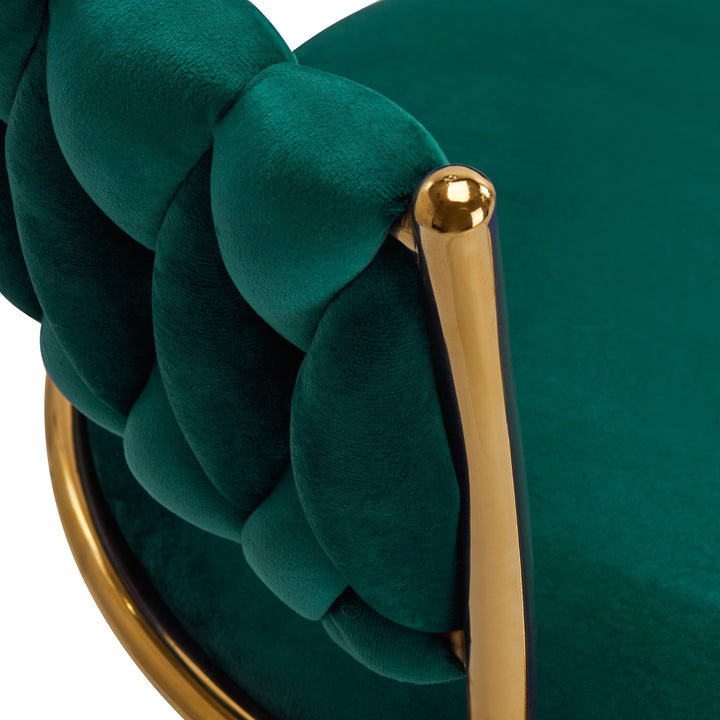 Salonstoel met Wielen Fluweel 4Rico QS-GW01G Groen - afbeelding 5