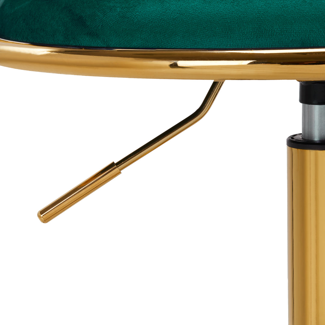Salonstoel met Wielen Fluweel 4Rico QS-GW01G Groen - afbeelding 8