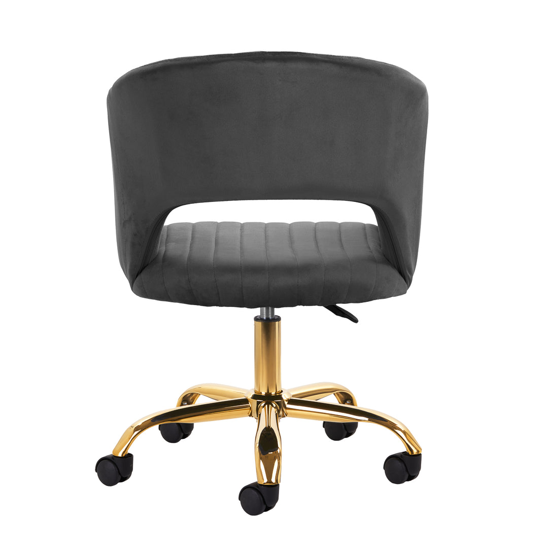 Salonstoel met Wielen Fluweel 4Rico QS-OF212G Grijs - afbeelding 4