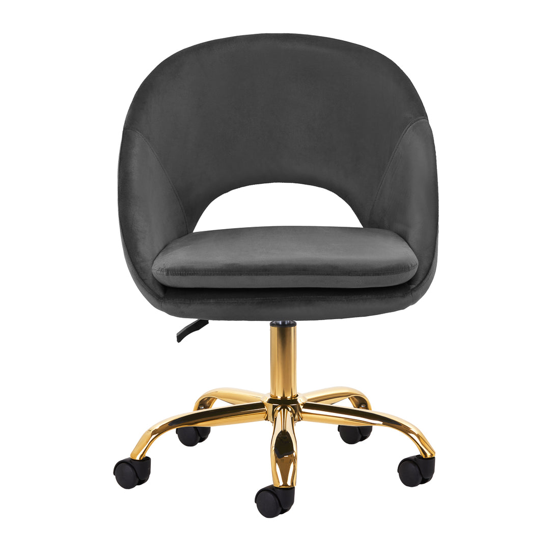 Salonstoel met Wielen Fluweel 4Rico QS-MF18G Grijs - afbeelding 2