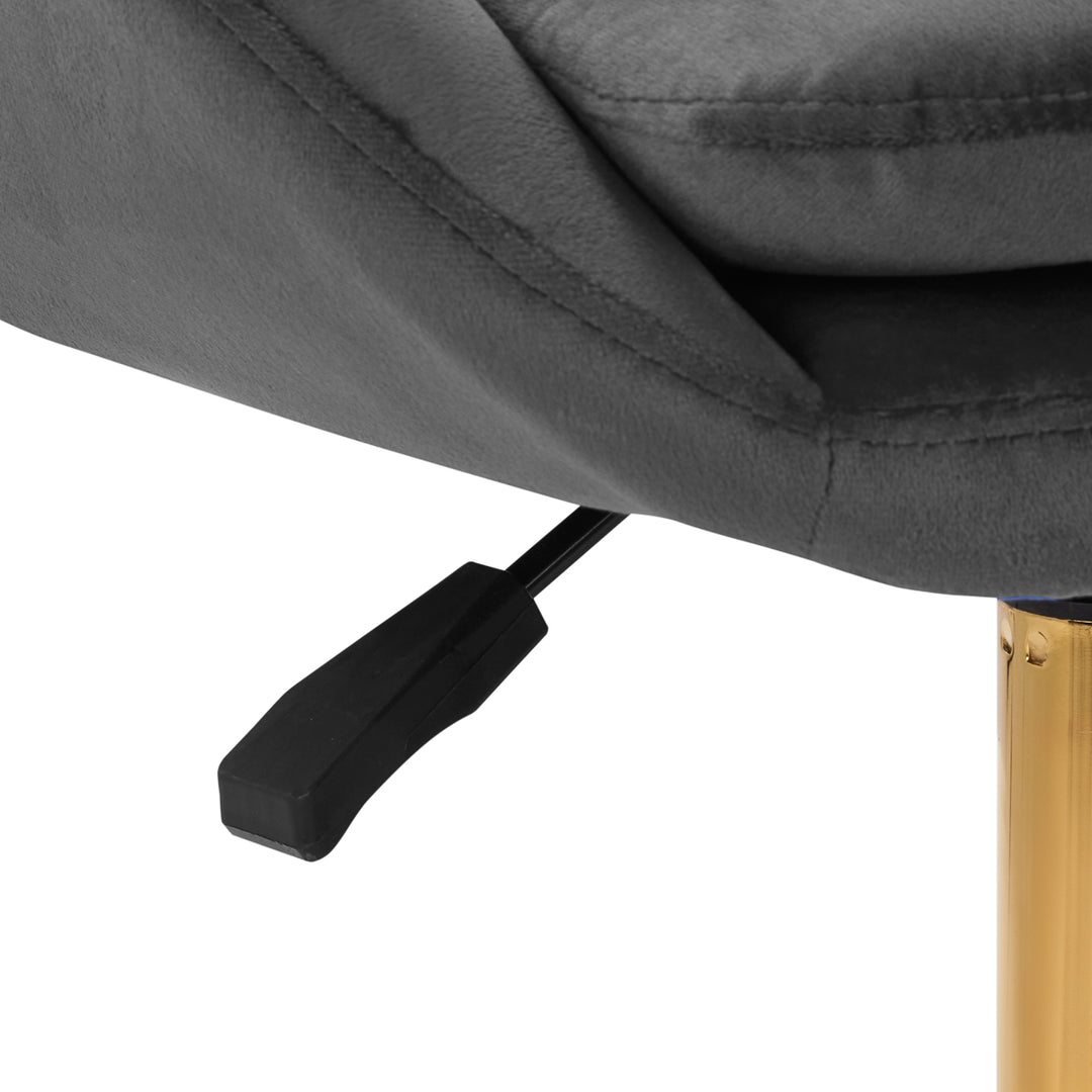 Salonstoel met Wielen Fluweel 4Rico QS-MF18G Grijs - afbeelding 7
