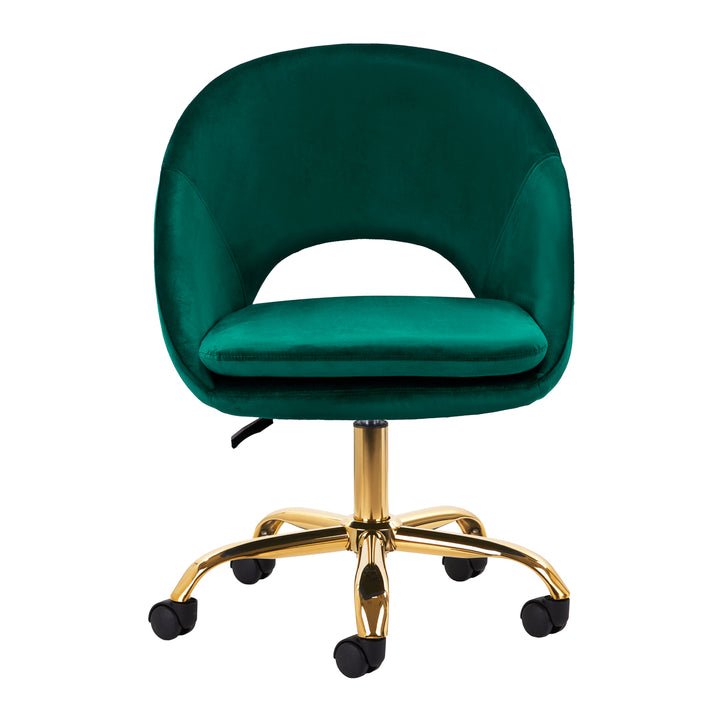 Salonstoel met Wielen Fluweel 4Rico QS-MF18G Groen - afbeelding 2
