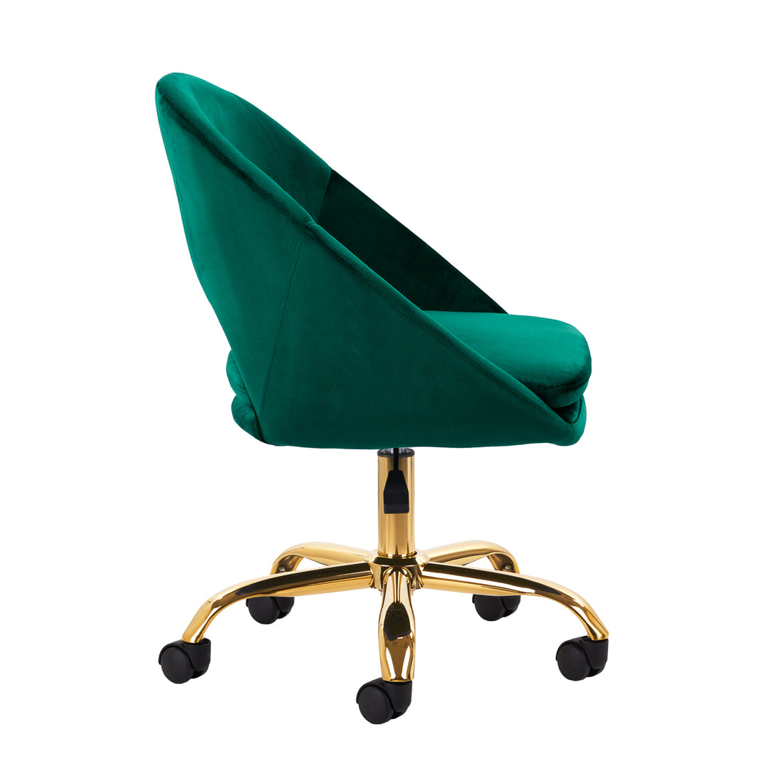 Salonstoel met Wielen Fluweel 4Rico QS-MF18G Groen - afbeelding 3