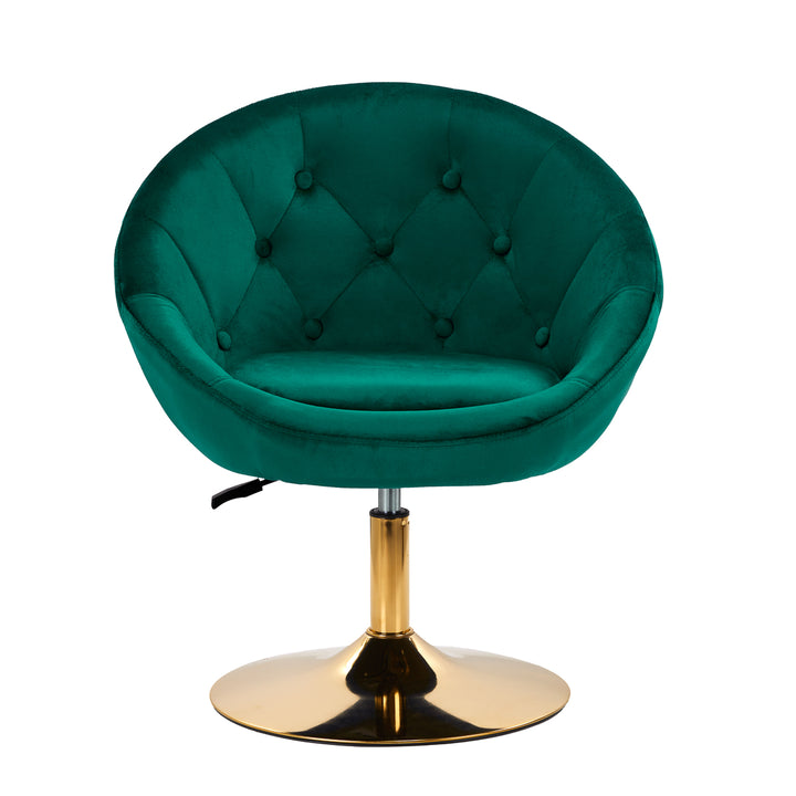 Draaistoel Fluweel Verstelbaar 4Rico QS-BL12B Groen - afbeelding 2
